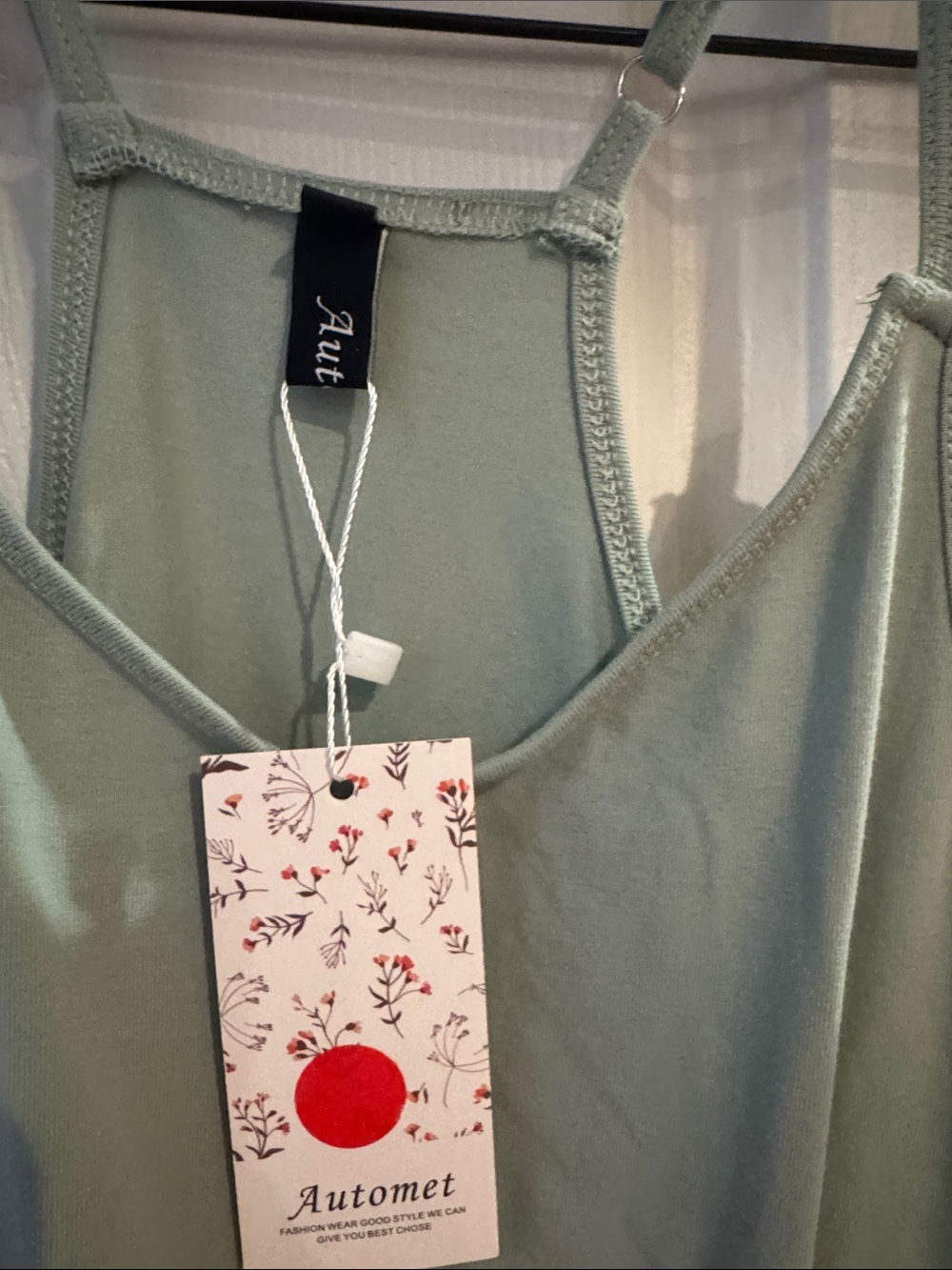 Light Sage Pocket Romper Jumpsuit with Adjustable Straps - Picture 2 of 3